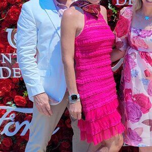 SHO Pink  party dress SMALL (s) worn once to Kentucky Derby!